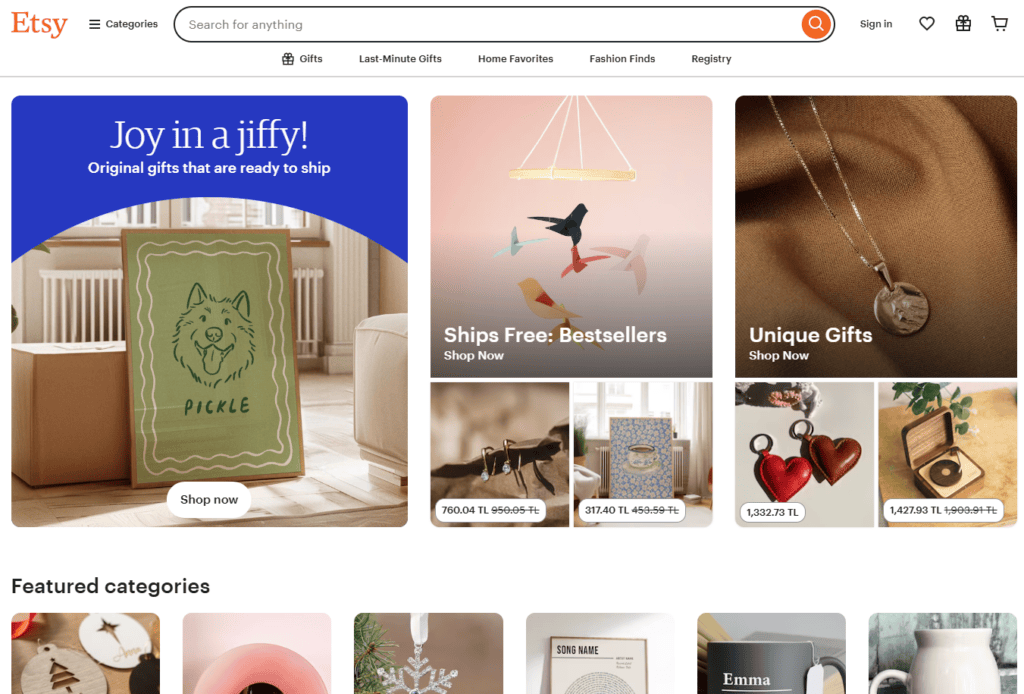 Etsy'de Ne Satılır?
